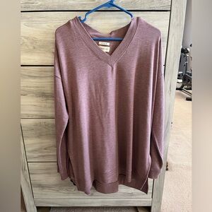 Thread & Supply Mauve V-Neck Sweatshirt